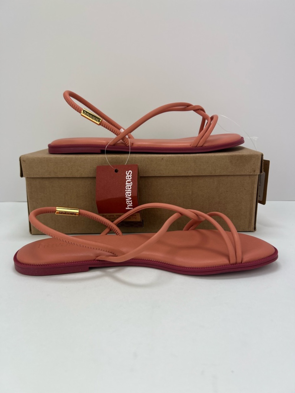 NWT Havaianas Una Manga Pink Clay Strappy Sandals Women 9